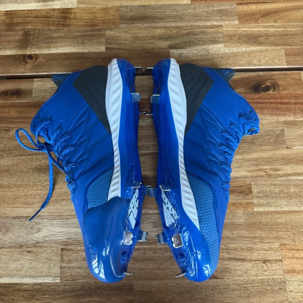 Adidas Afterburner 4 Metal Baseball Cleats Royal Blue White CG5177 Mens 12.5